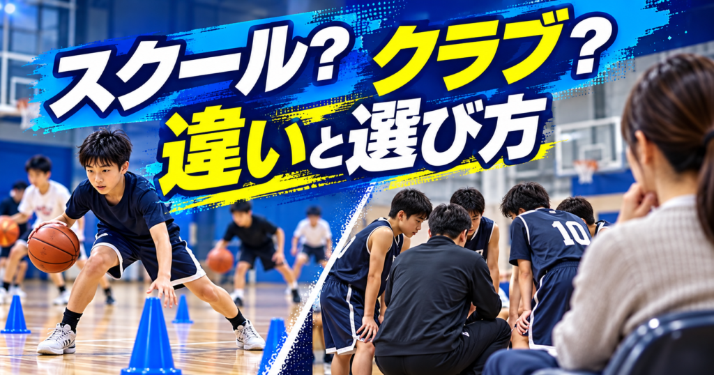 バスケスクールとクラブチームの違いを考える保護者と選手